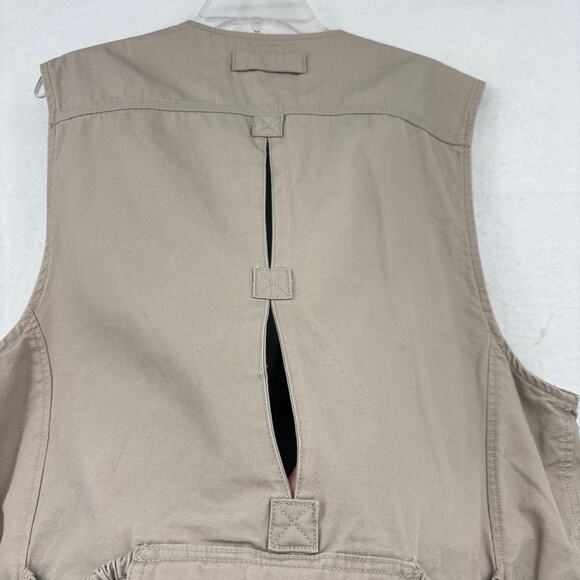 5.11 Tactical Vest Men's Size L Khaki Tan CCW Pockets Cotton Canvas Rugged - Picture 9 of 14